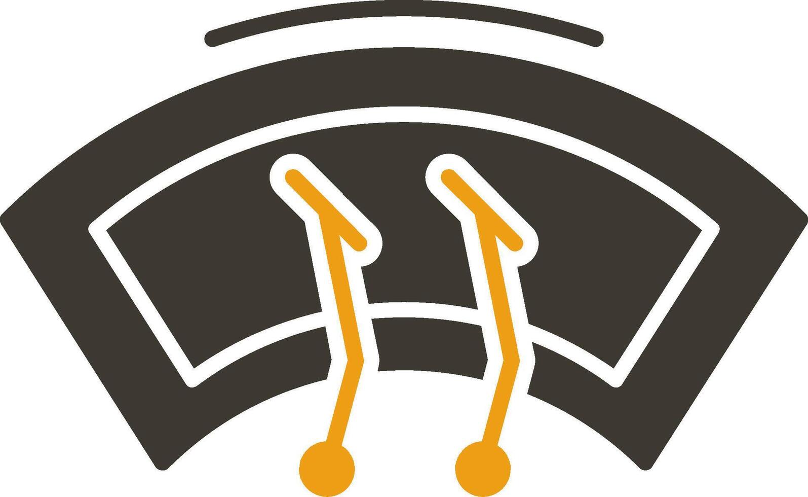 Wiper Glyph Two Colour Icon vector
