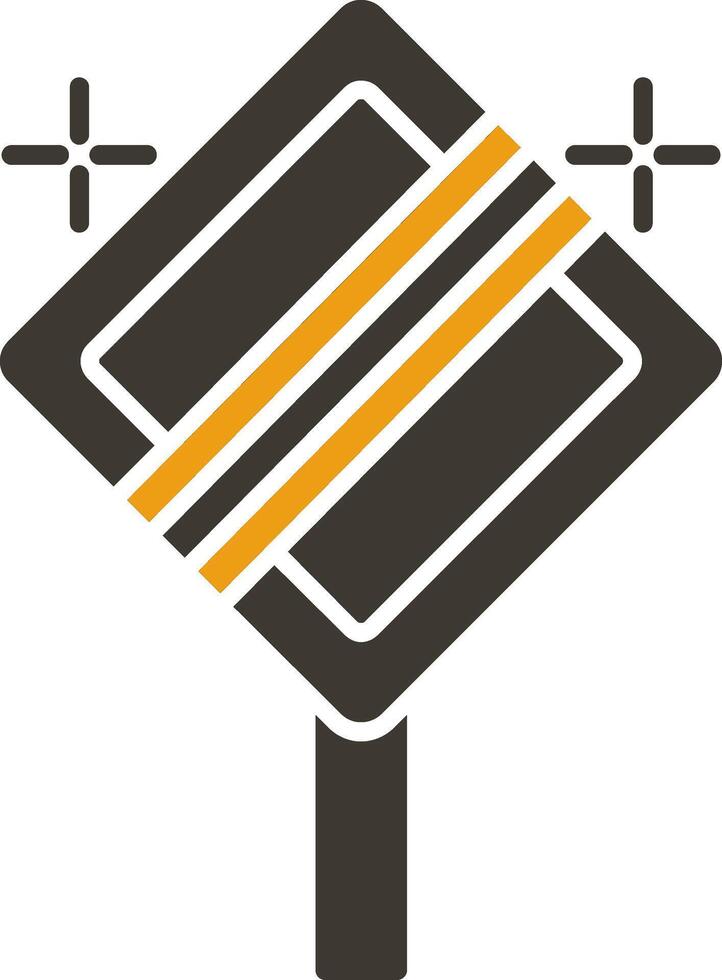 End Of Priority Glyph Two Colour Icon vector
