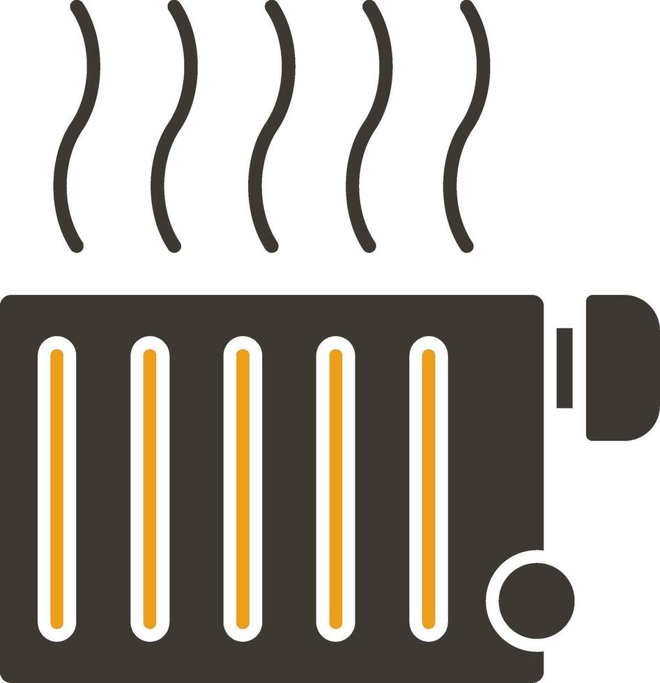 Radiator Glyph Two Colour Icon vector