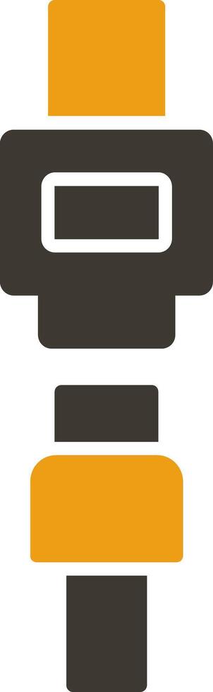 Seat Belt Glyph Two Colour Icon vector