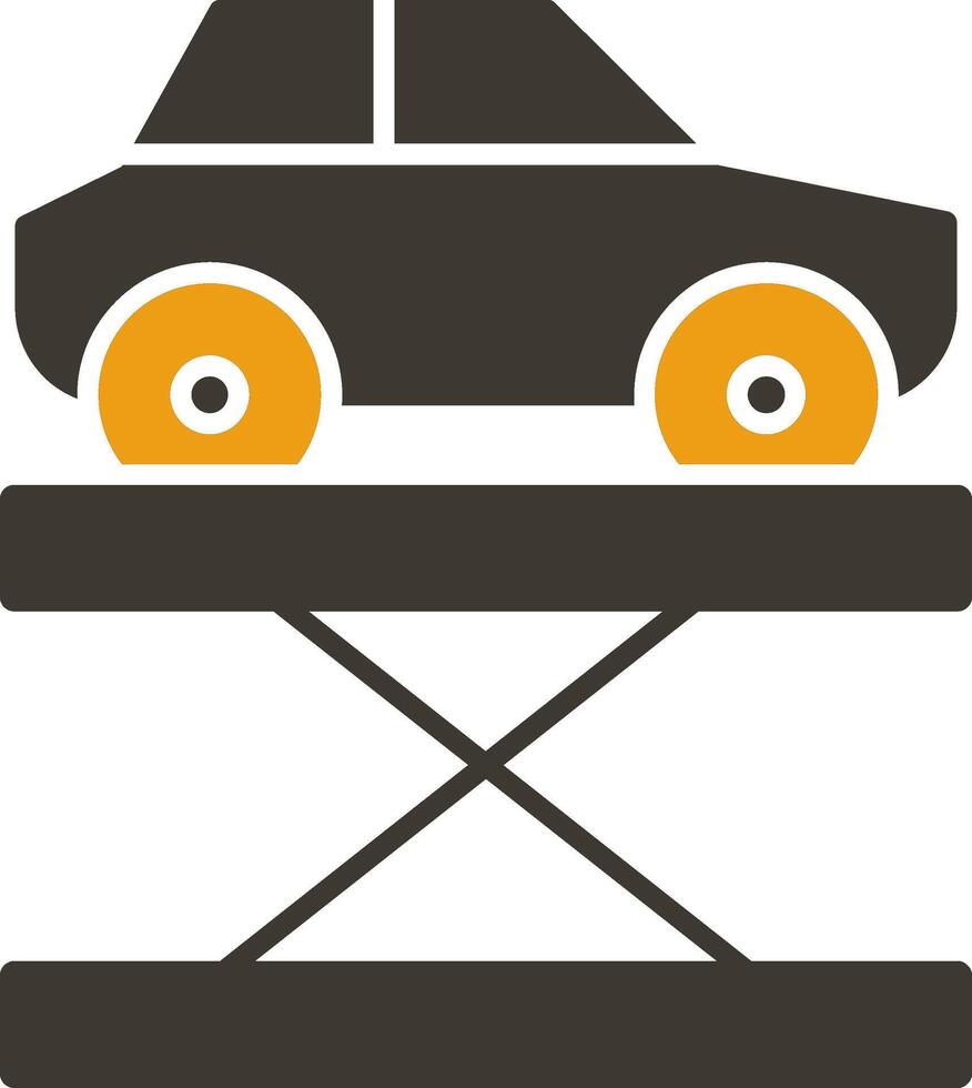 Car Lift Glyph Two Colour Icon vector