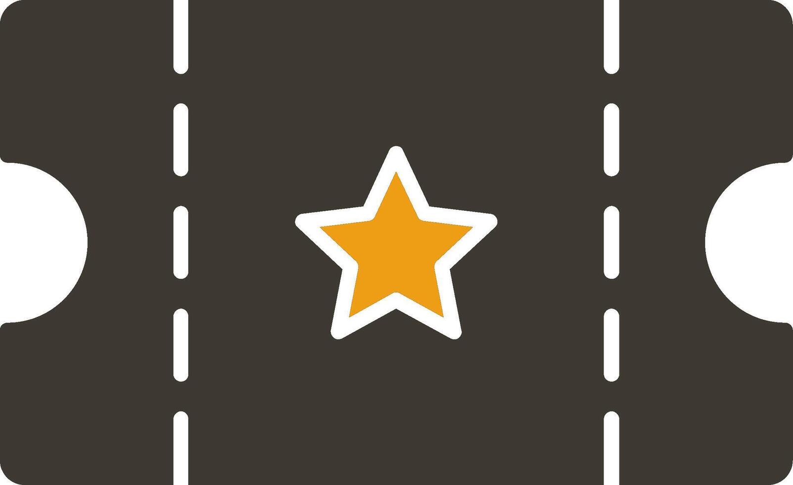 Ticket Glyph Two Colour Icon vector