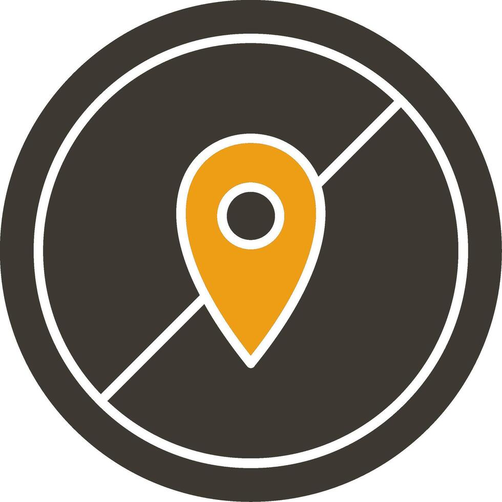 Avoid Glyph Two Colour Icon vector
