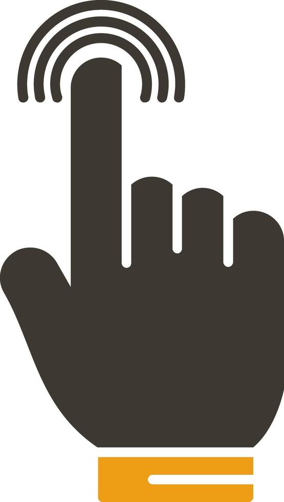 Tap Glyph Two Colour Icon vector