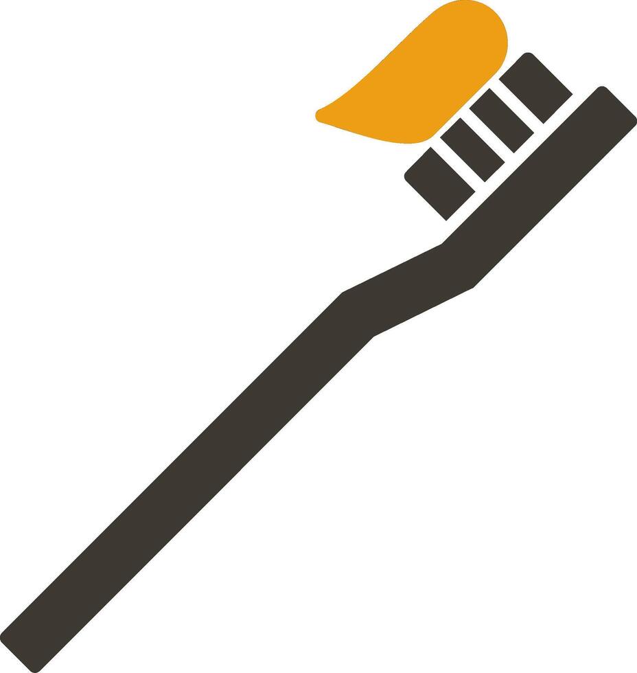 Toothbrush Glyph Two Colour Icon vector