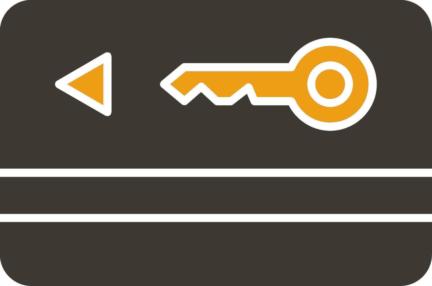 Key Card Glyph Two Colour Icon vector