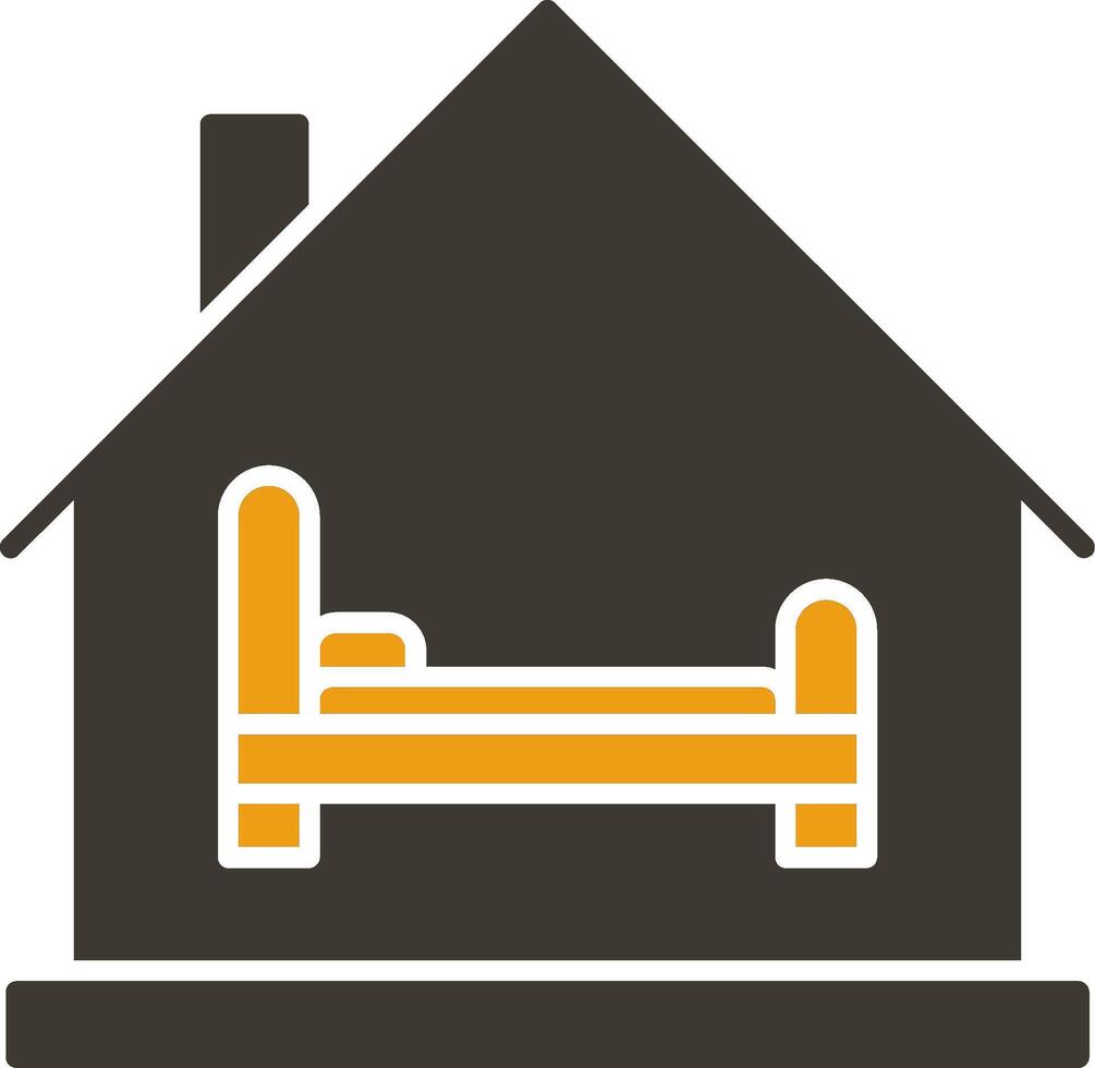 Room Glyph Two Colour Icon vector