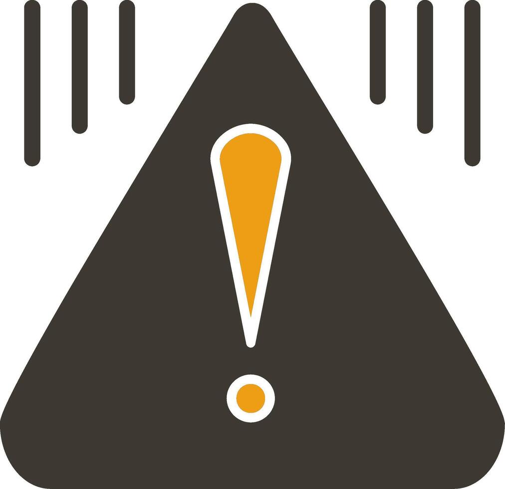 Warning Glyph Two Colour Icon vector