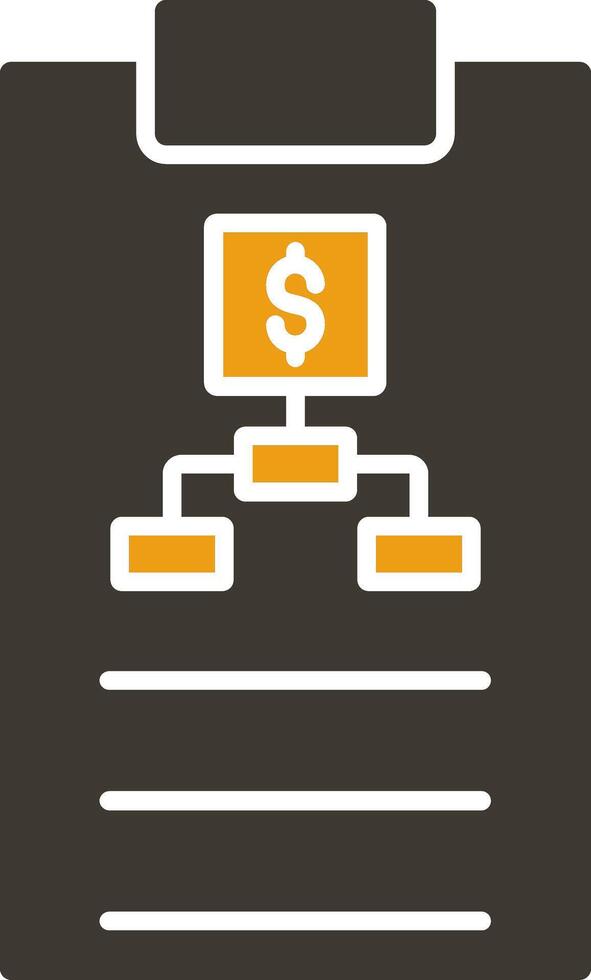 Planing Glyph Two Colour Icon vector