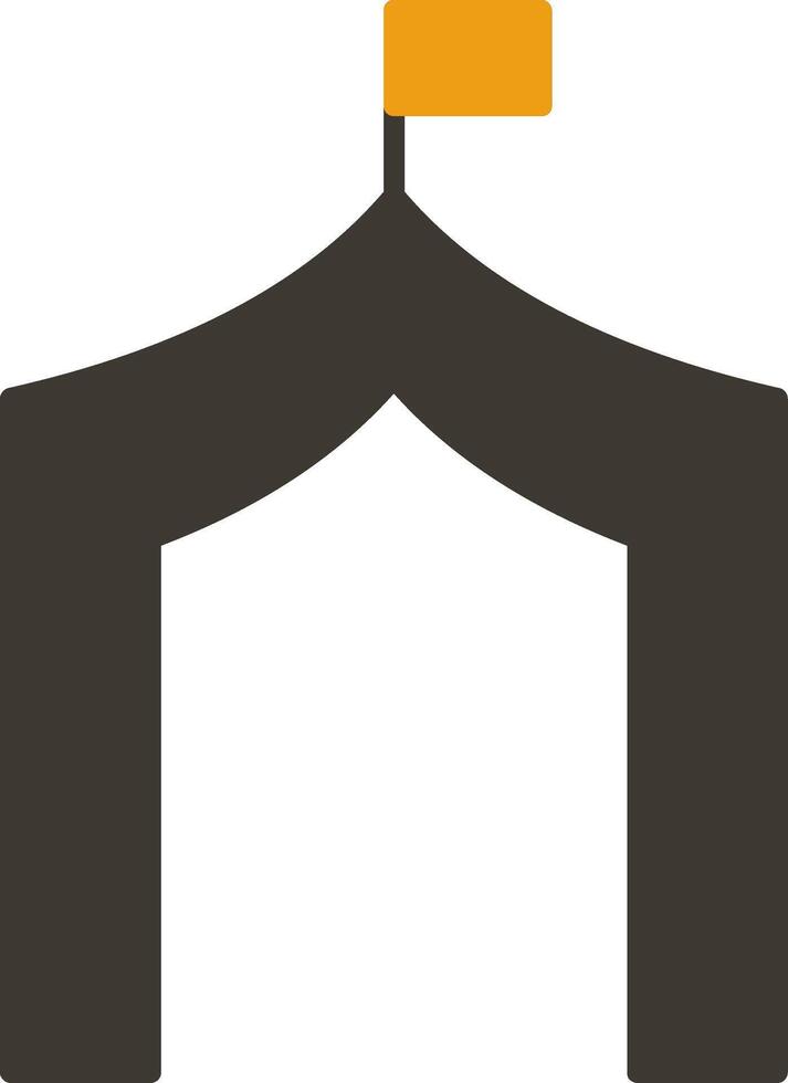 Circus Tent Glyph Two Colour Icon vector
