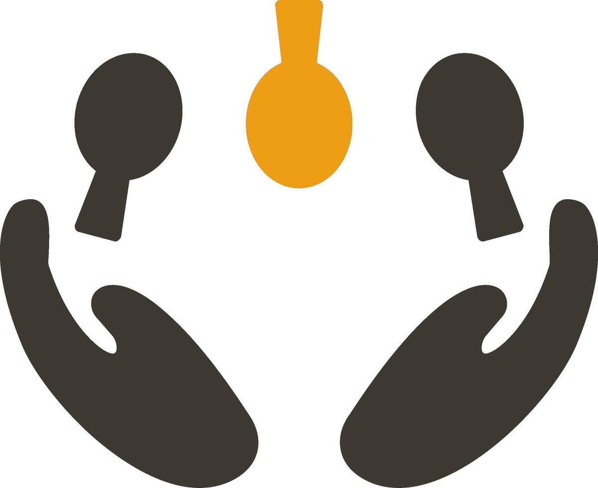 Juggling Glyph Two Colour Icon vector