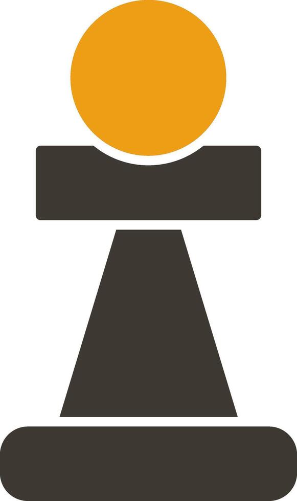 Pawn Glyph Two Colour Icon vector