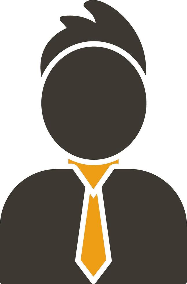 Employee Glyph Two Colour Icon vector