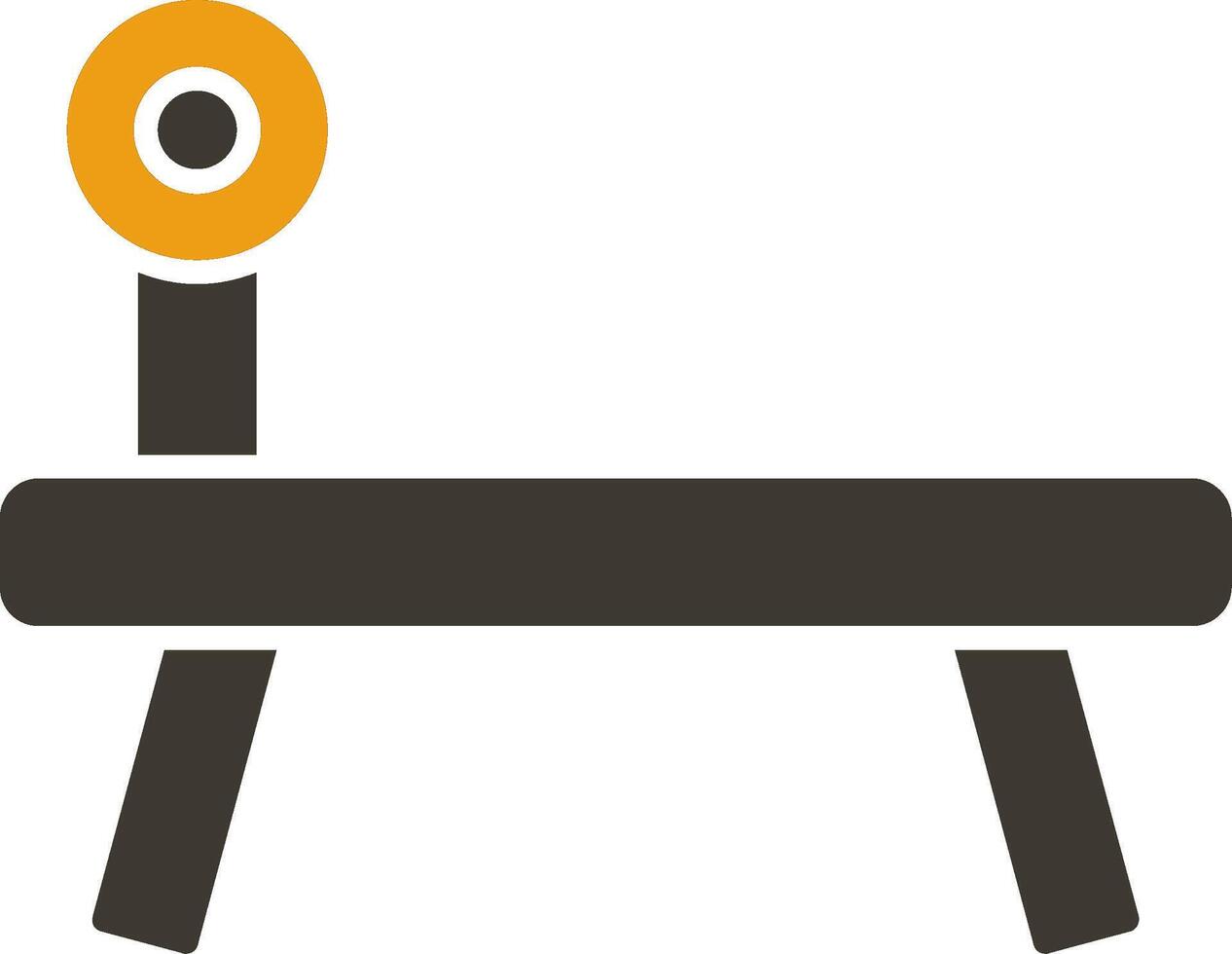 Bench Press Glyph Two Colour Icon vector