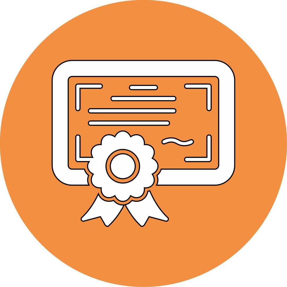 icono de vector de certificado