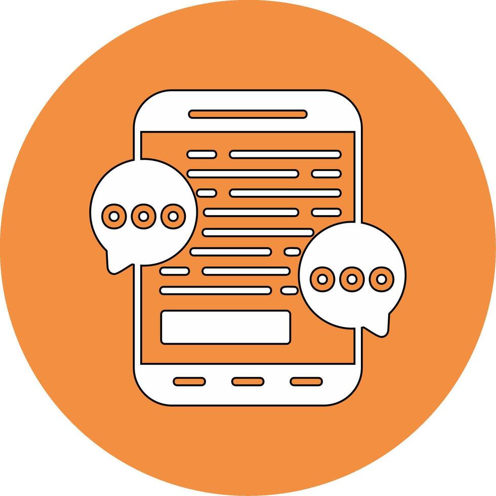 Mobile Chat Vector Icon