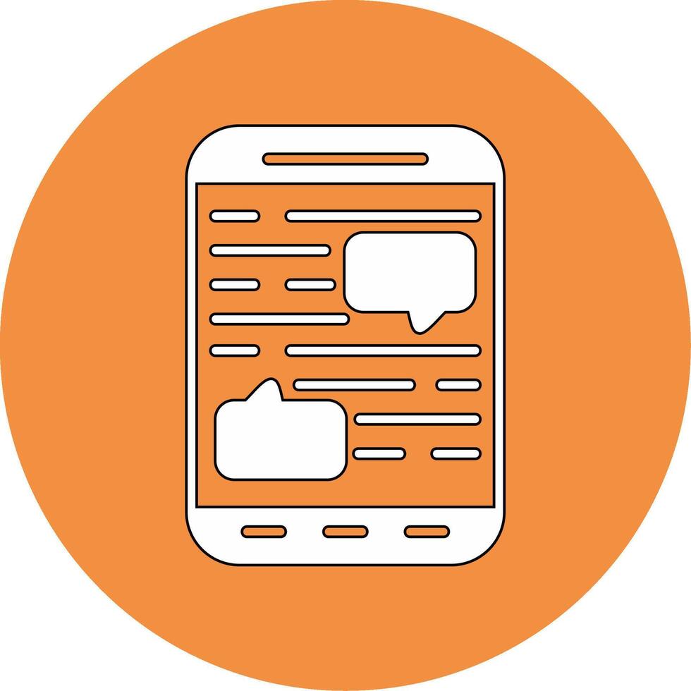 Mobile Chat Vector Icon