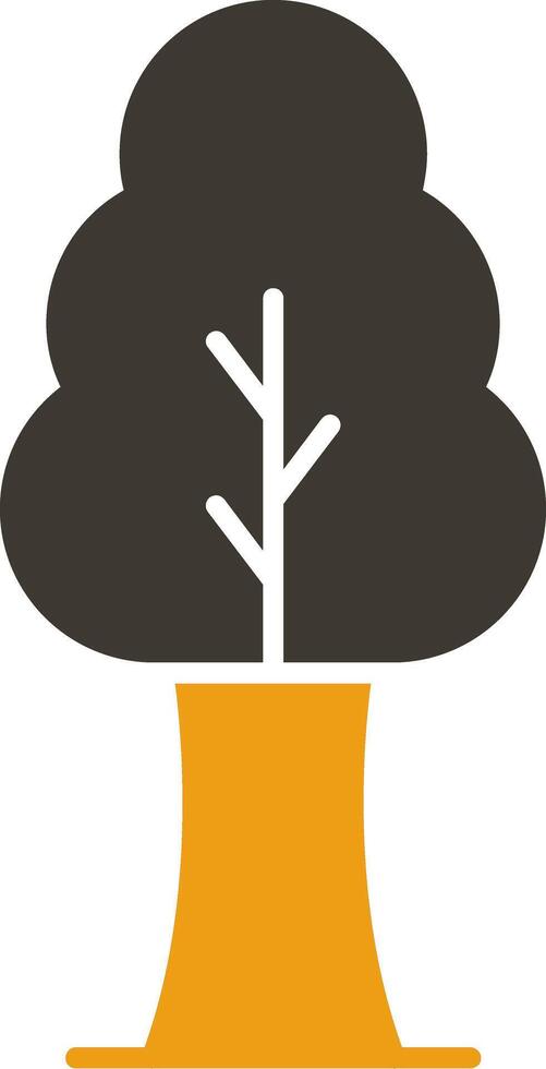 Tree Glyph Two Colour Icon vector