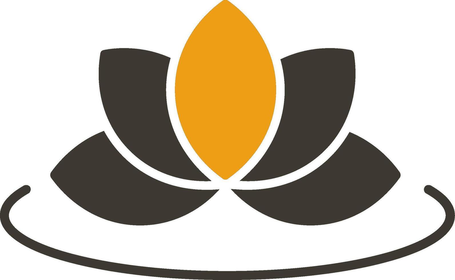 Lotus Glyph Two Colour Icon vector