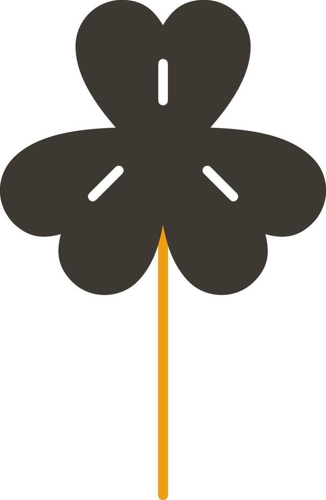 Clover Glyph Two Colour Icon vector