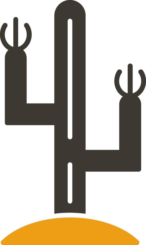 Cactus Glyph Two Colour Icon vector