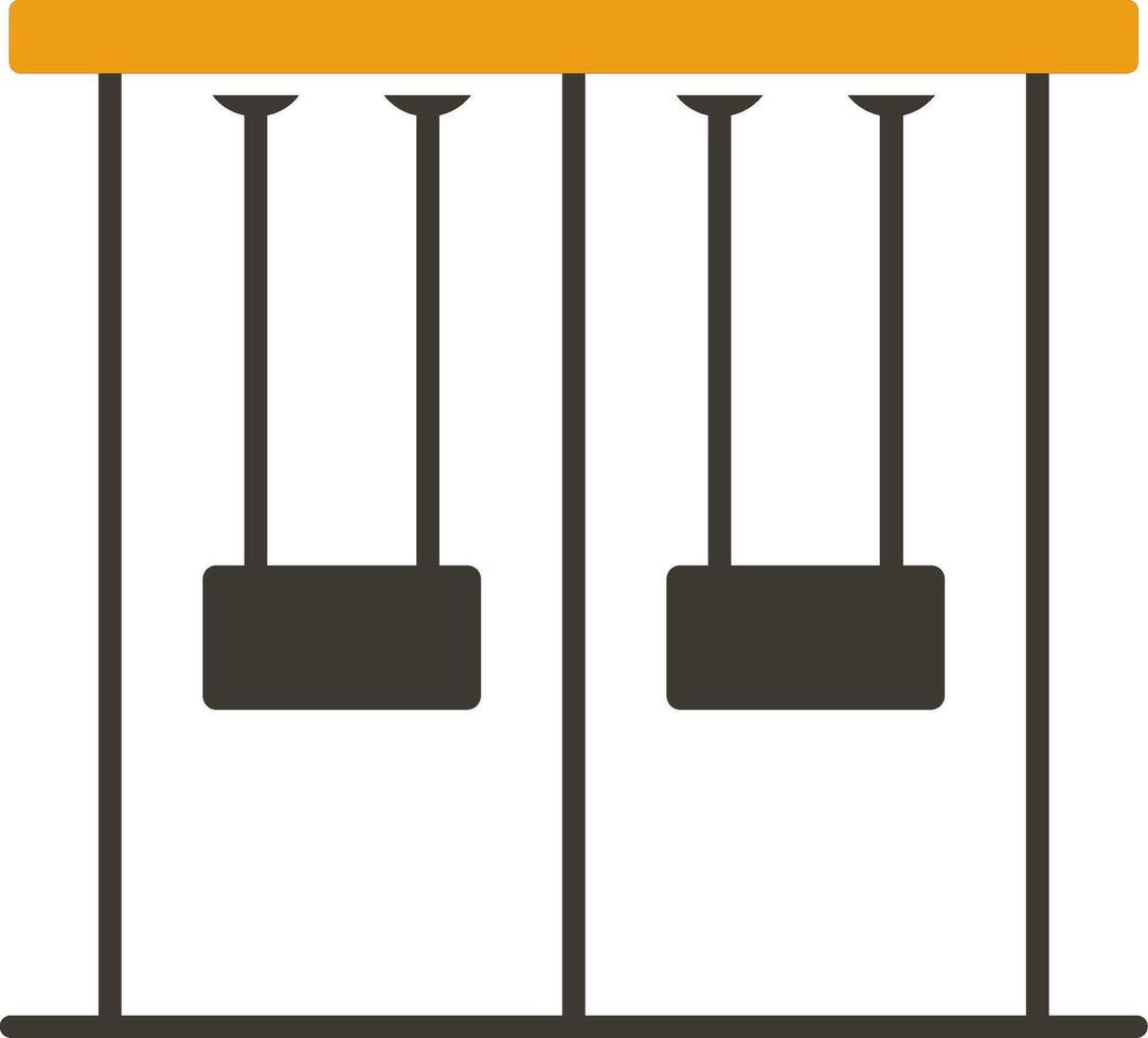 Swing Glyph Two Colour Icon vector