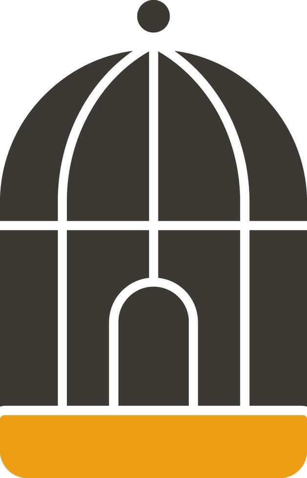Circus Cage Glyph Two Colour Icon vector