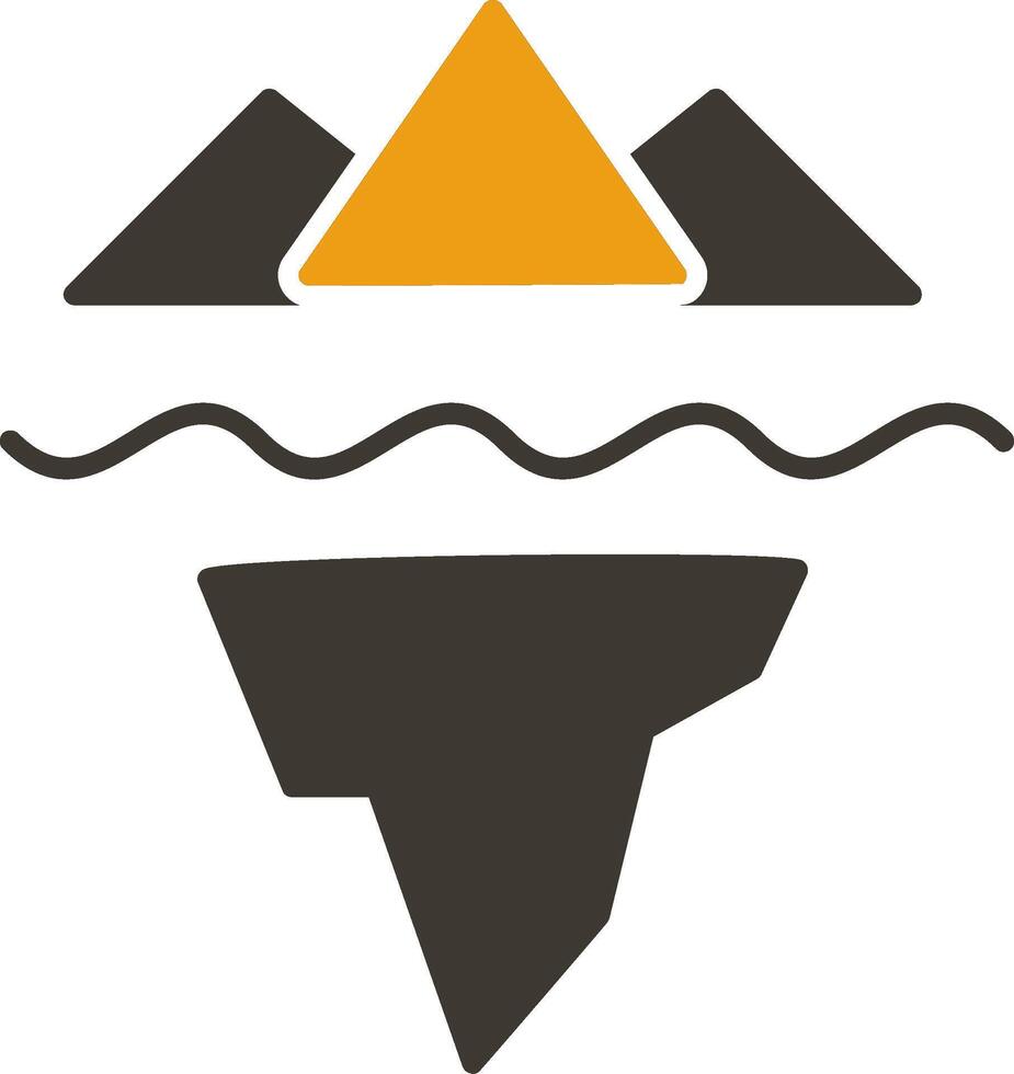 Iceberg Glyph Two Colour Icon vector