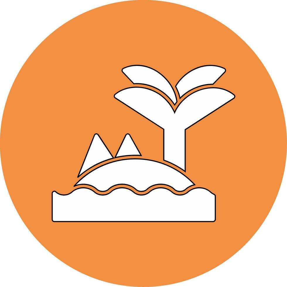 icono de vector de isla