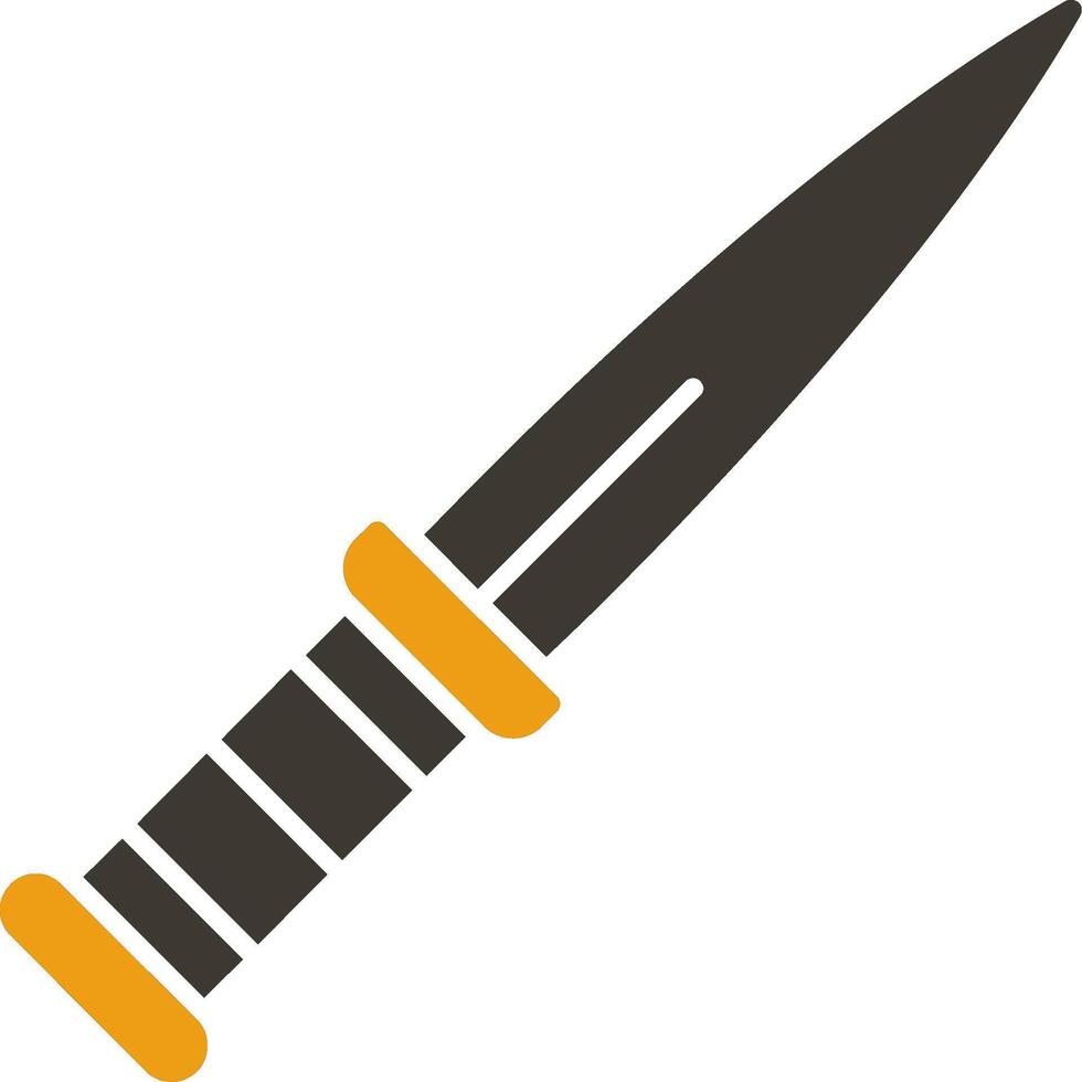 Dagger Glyph Two Colour Icon vector