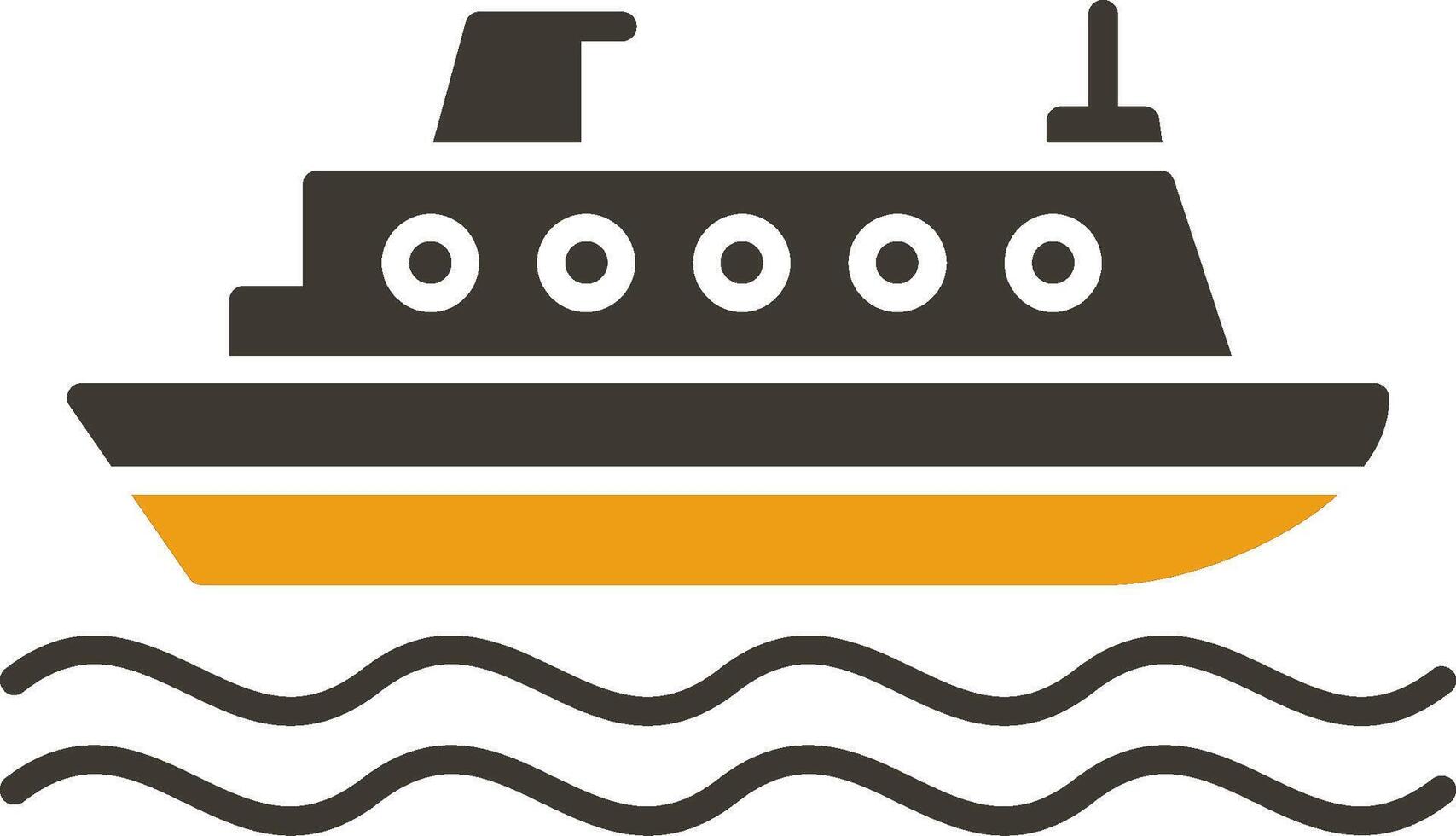 Cruiser Glyph Two Colour Icon vector