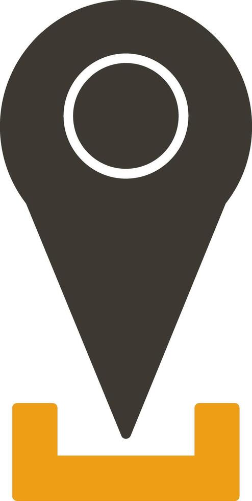 Location Pin Glyph Two Colour Icon vector