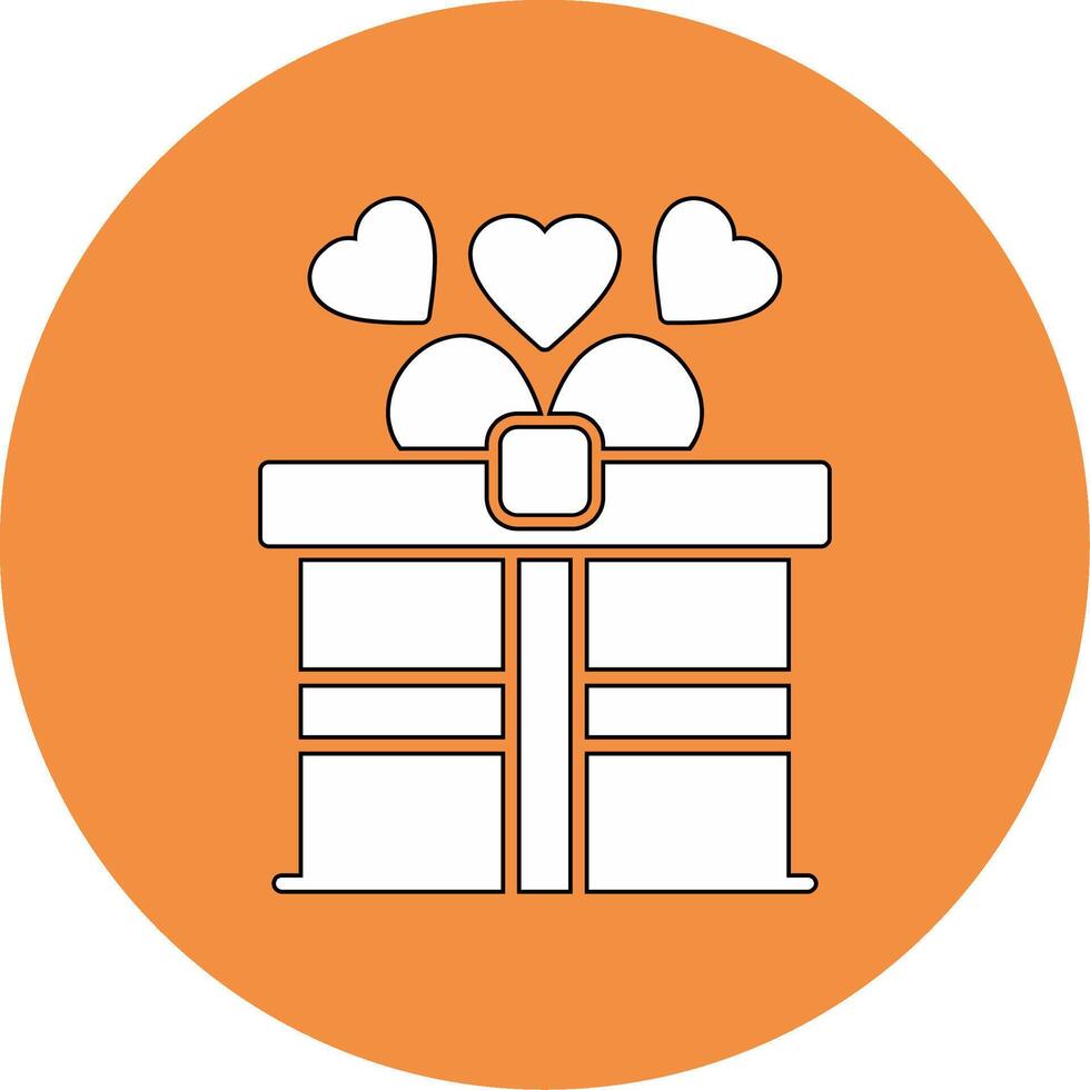 icono de vector de caja de regalo