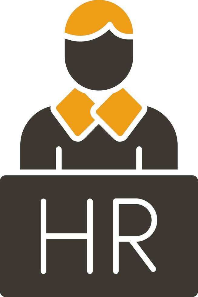 Human Resources Glyph Two Colour Icon vector