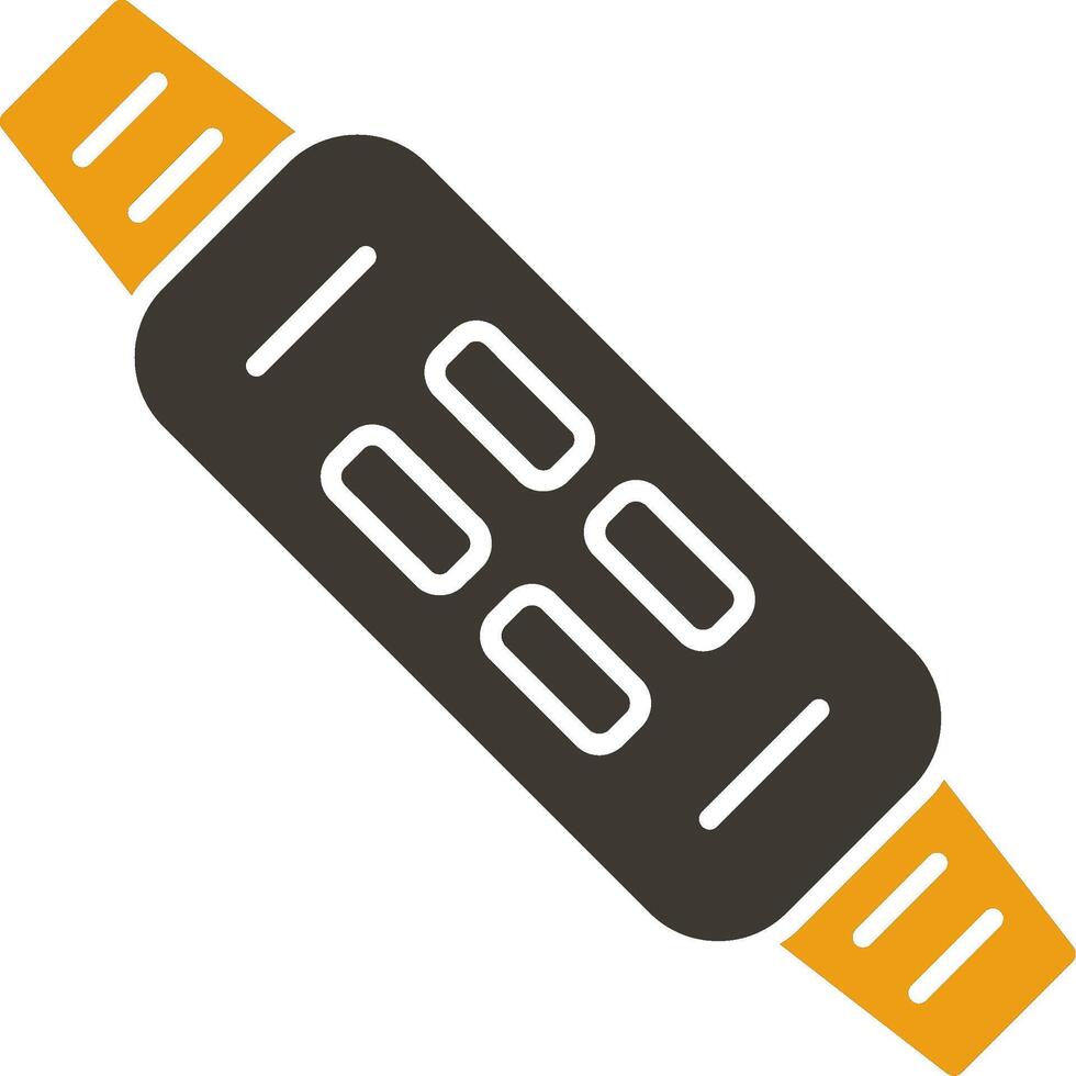 Fitness Bracelet Glyph Two Colour Icon vector