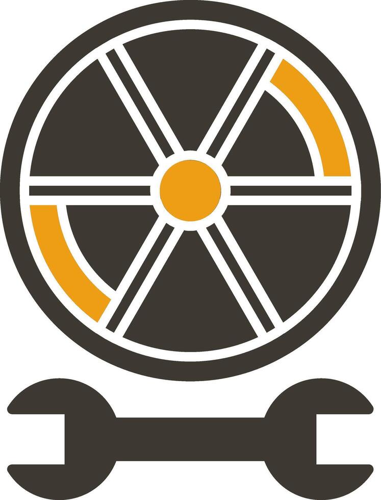 Tire Glyph Two Colour Icon vector