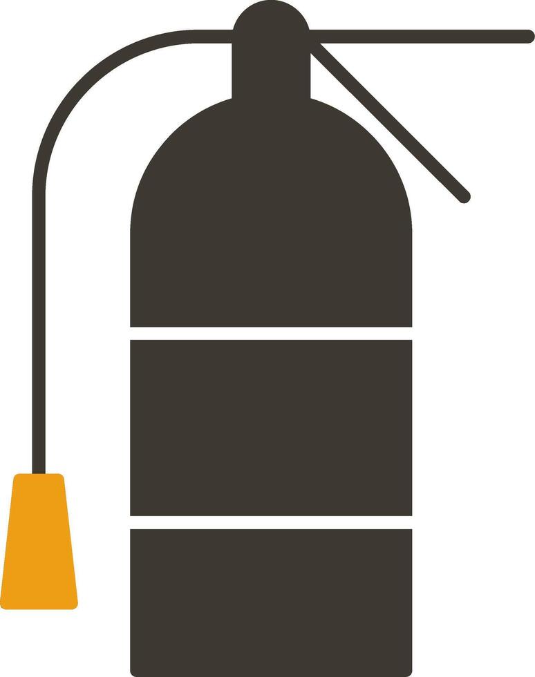 Extinguisher Glyph Two Colour Icon vector