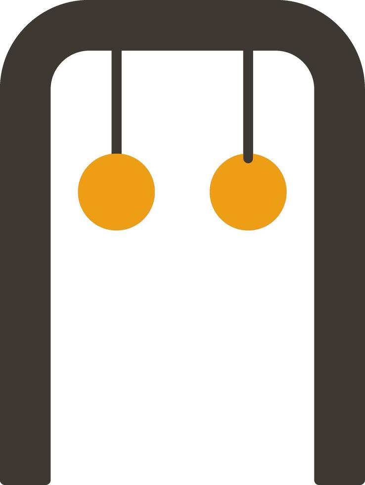 Gymnastic Rings Glyph Two Colour Icon vector