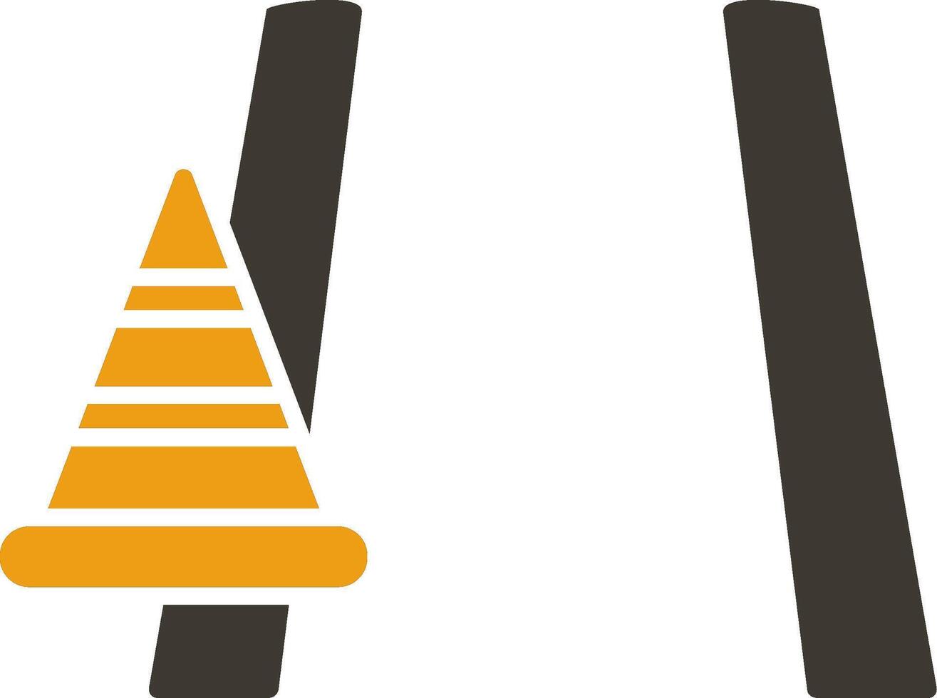 Cone Glyph Two Colour Icon vector