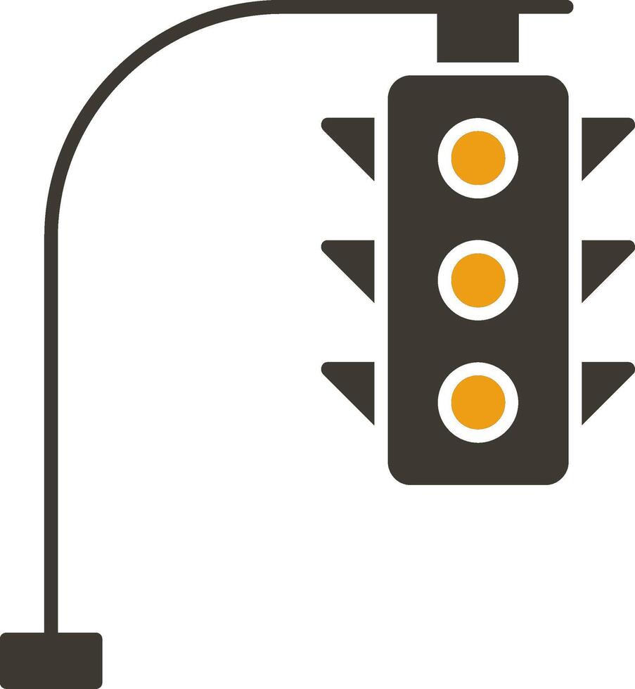Traffic Lights Glyph Two Colour Icon vector