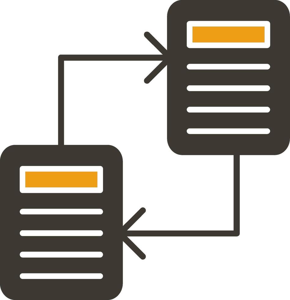 File Sharing Glyph Two Colour Icon vector