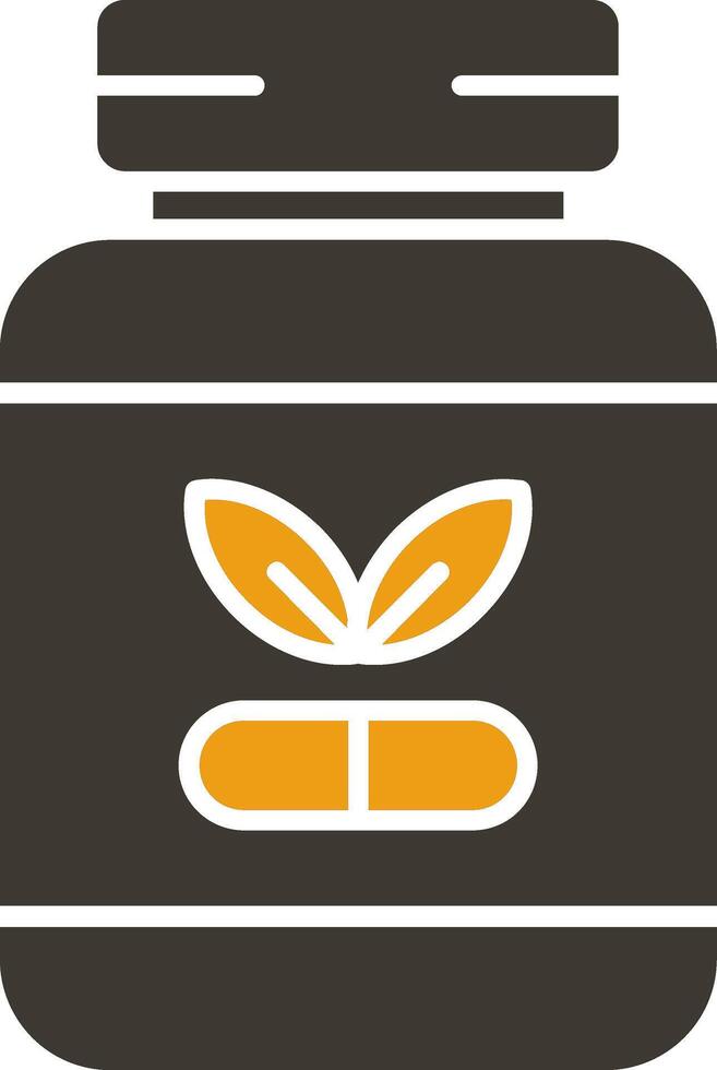 Supplements Glyph Two Colour Icon vector