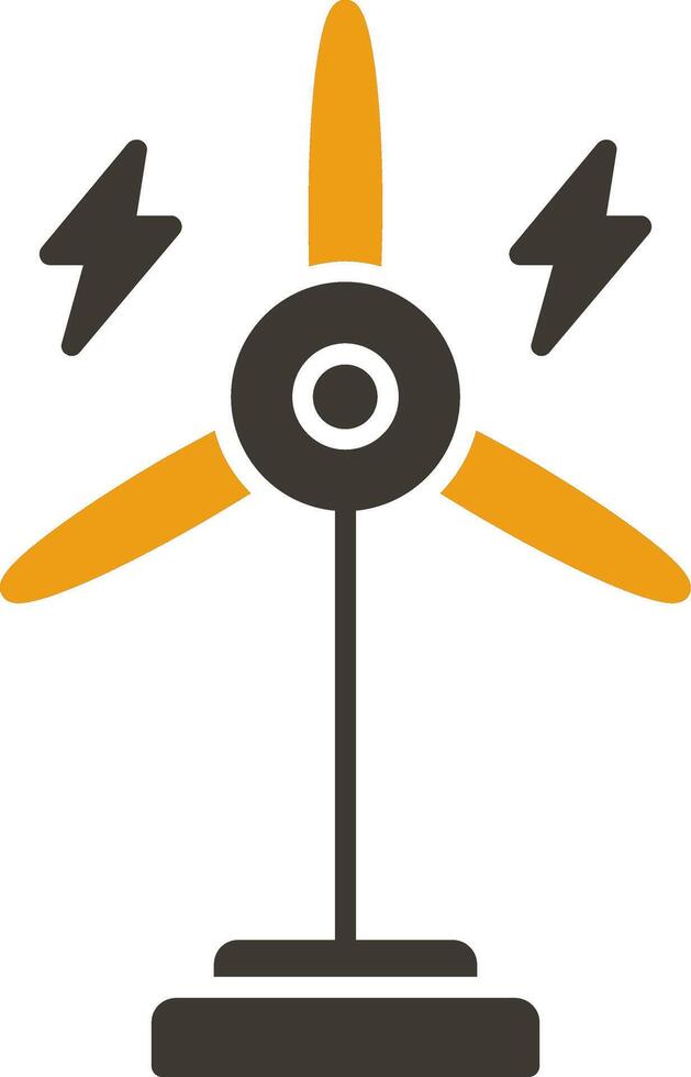 Eolic Turbine Glyph Two Colour Icon vector