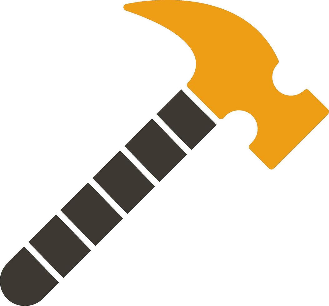 Hammer Glyph Two Colour Icon vector