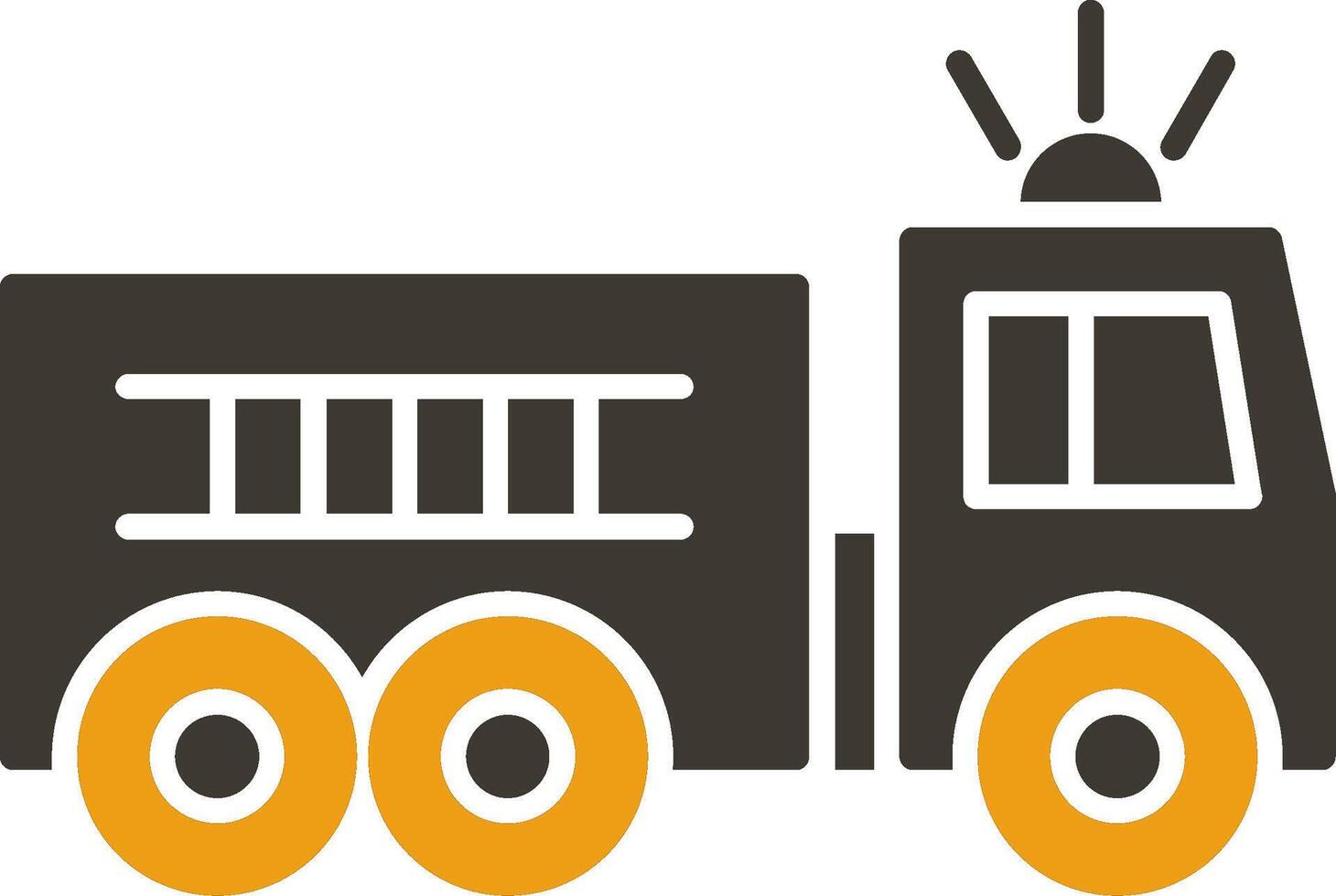 Fire Truck Glyph Two Colour Icon vector