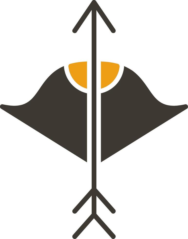 Crossbow Glyph Two Colour Icon vector