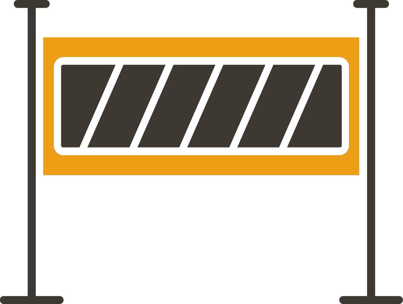 Barrier Glyph Two Colour Icon vector