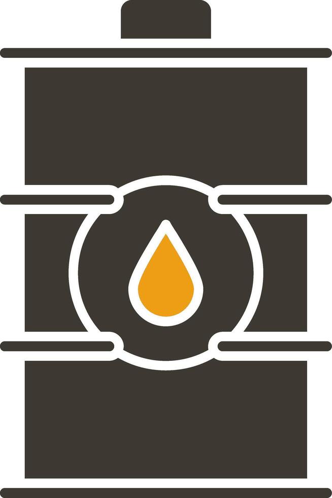 Barrel Glyph Two Colour Icon vector