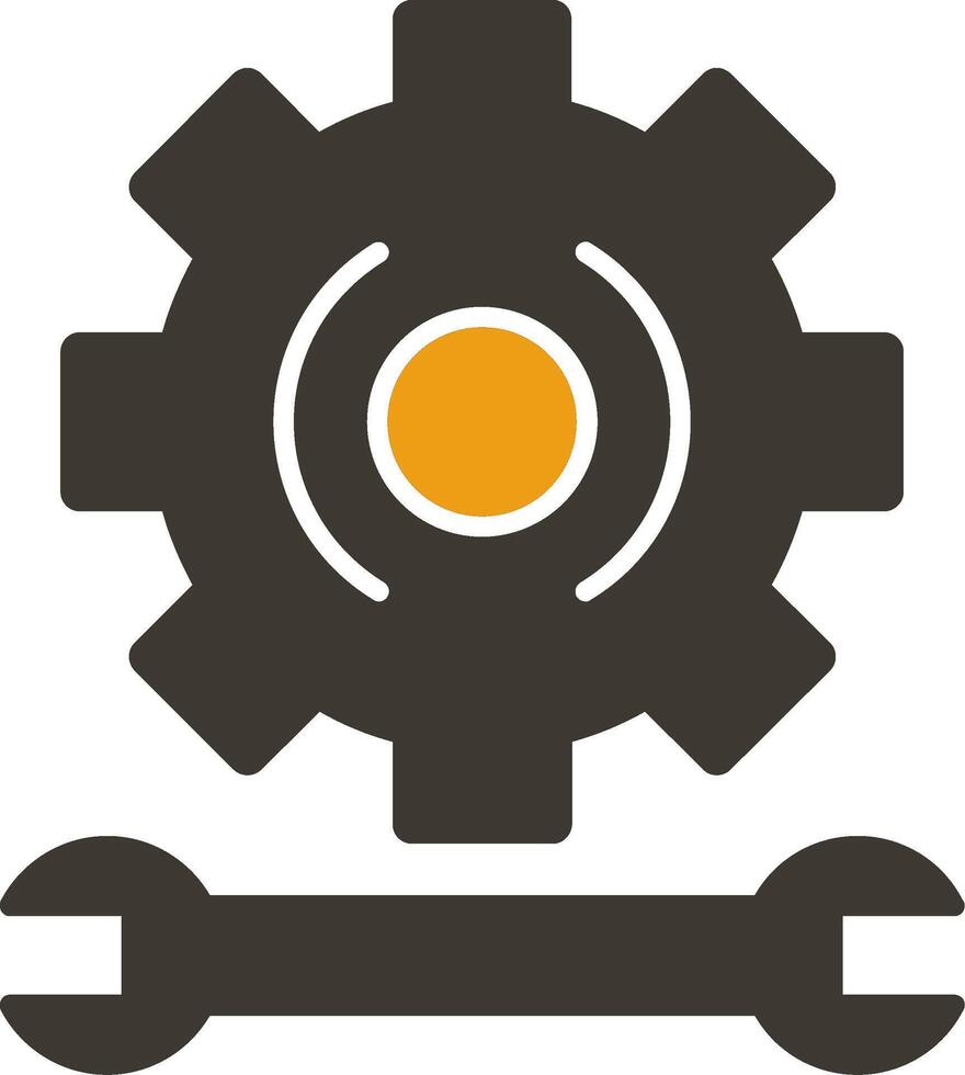 Gear Glyph Two Colour Icon vector