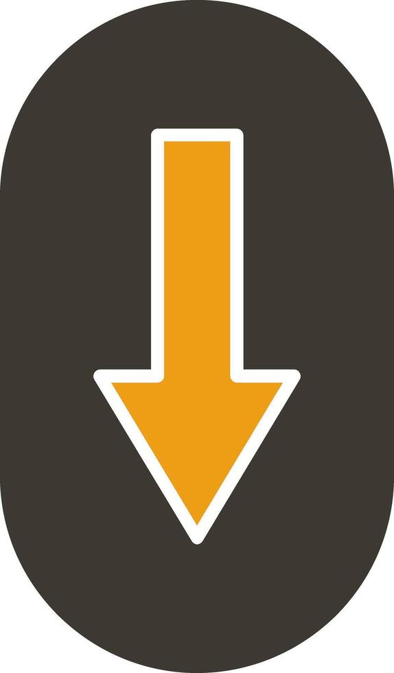 Scroll Down Glyph Two Colour Icon vector
